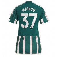 Camisa de Futebol Manchester United Kobbie Mainoo #37 Equipamento Secundário Mulheres 2023-24 Manga Curta